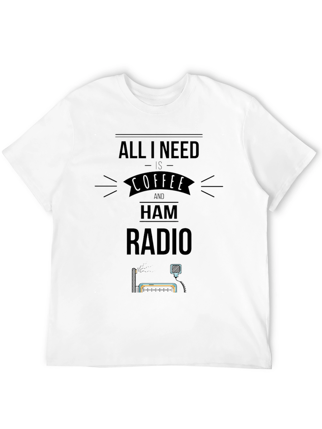 Coffee & Ham Radio T-Shirt - Hobby Apparel