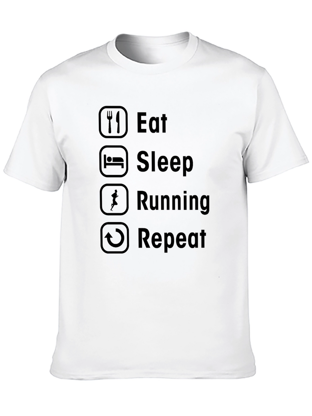 Eat Sleep Running Repeat Graphic Tee