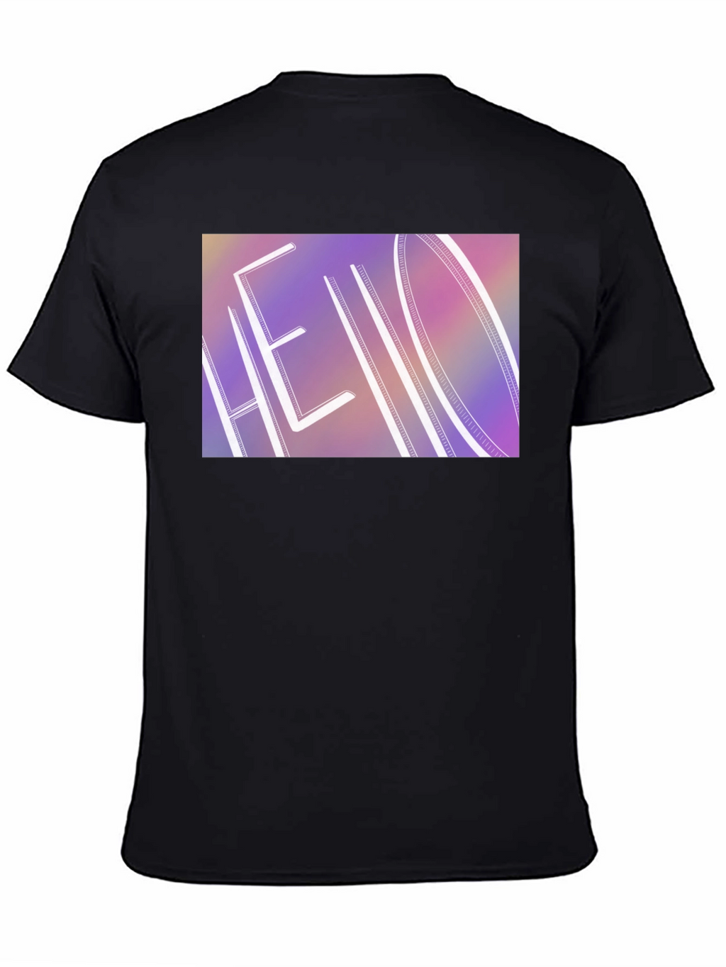 Hello Graphic Print Black T-Shirt