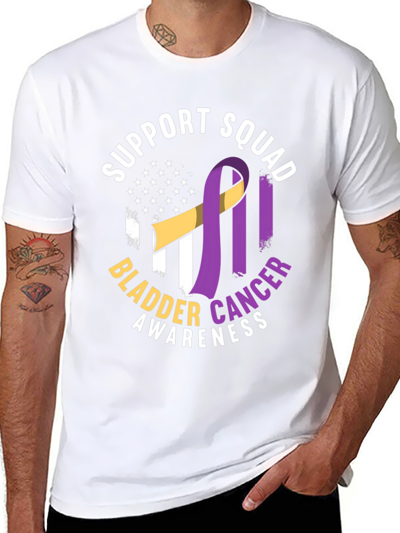 Bladder Cancer Awareness Support Squad T-Shirt