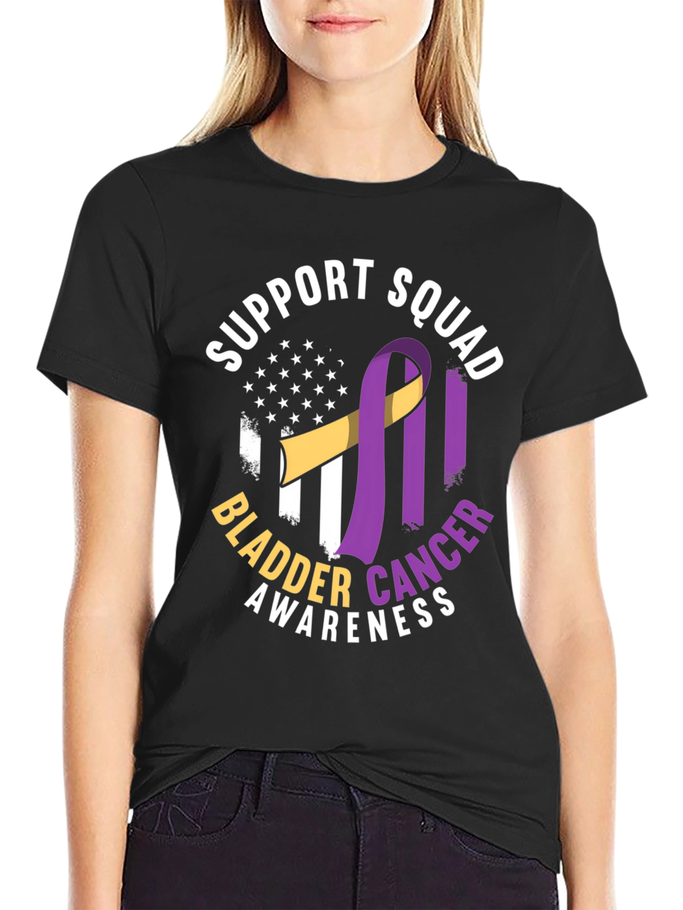 Bladder Cancer Awareness Support Squad T-Shirt