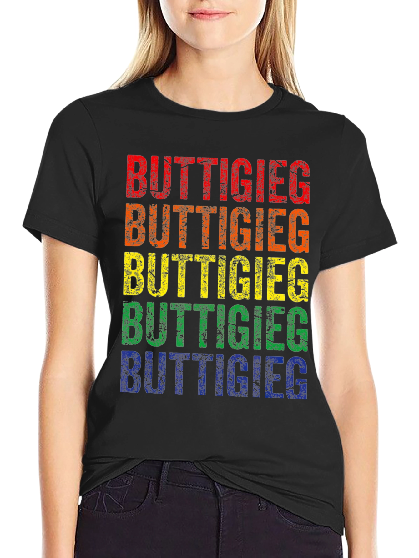 Rainbow Buttigieg T-Shirt Pride Political