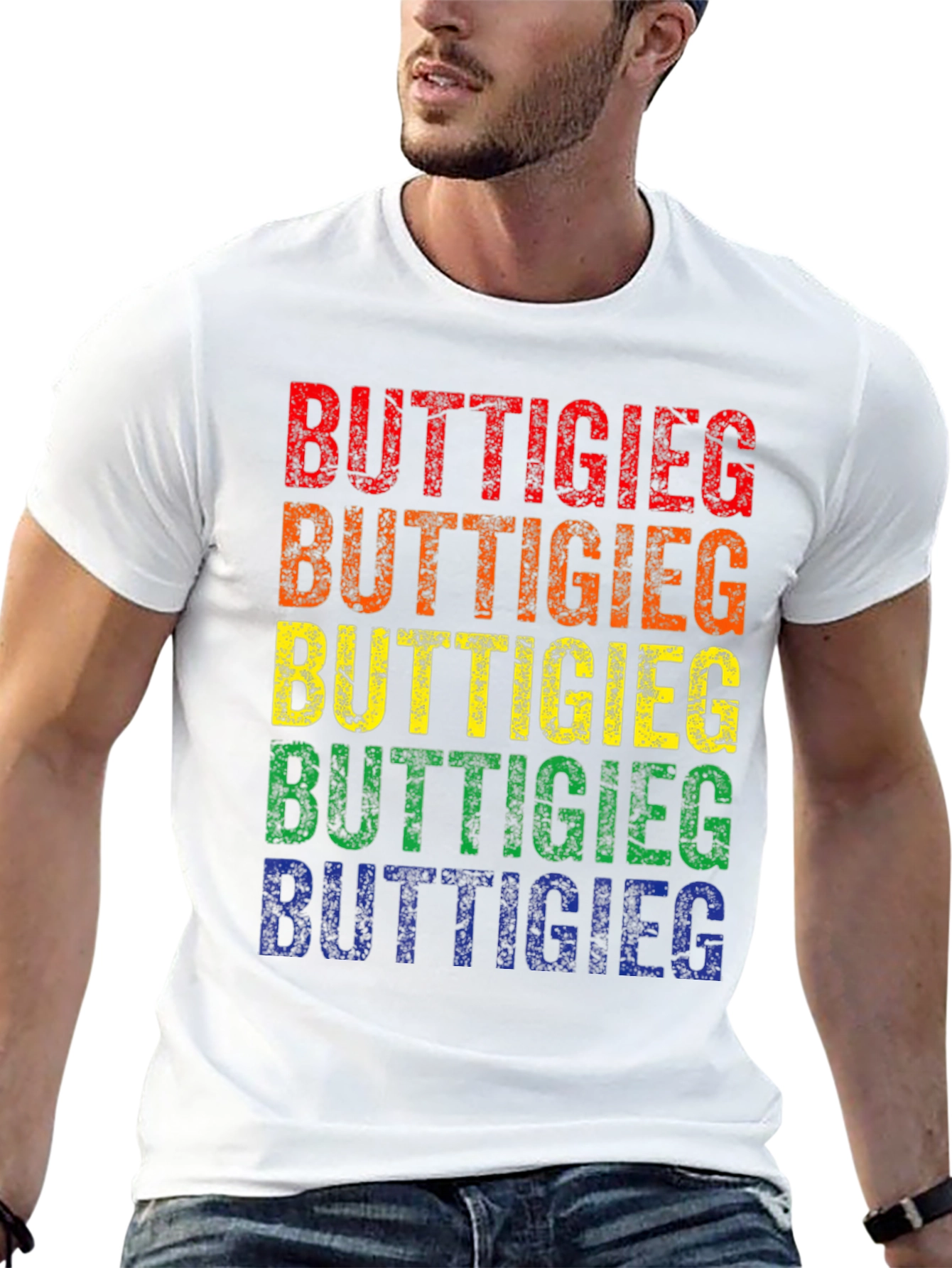 Rainbow Buttigieg T-Shirt Pride Political