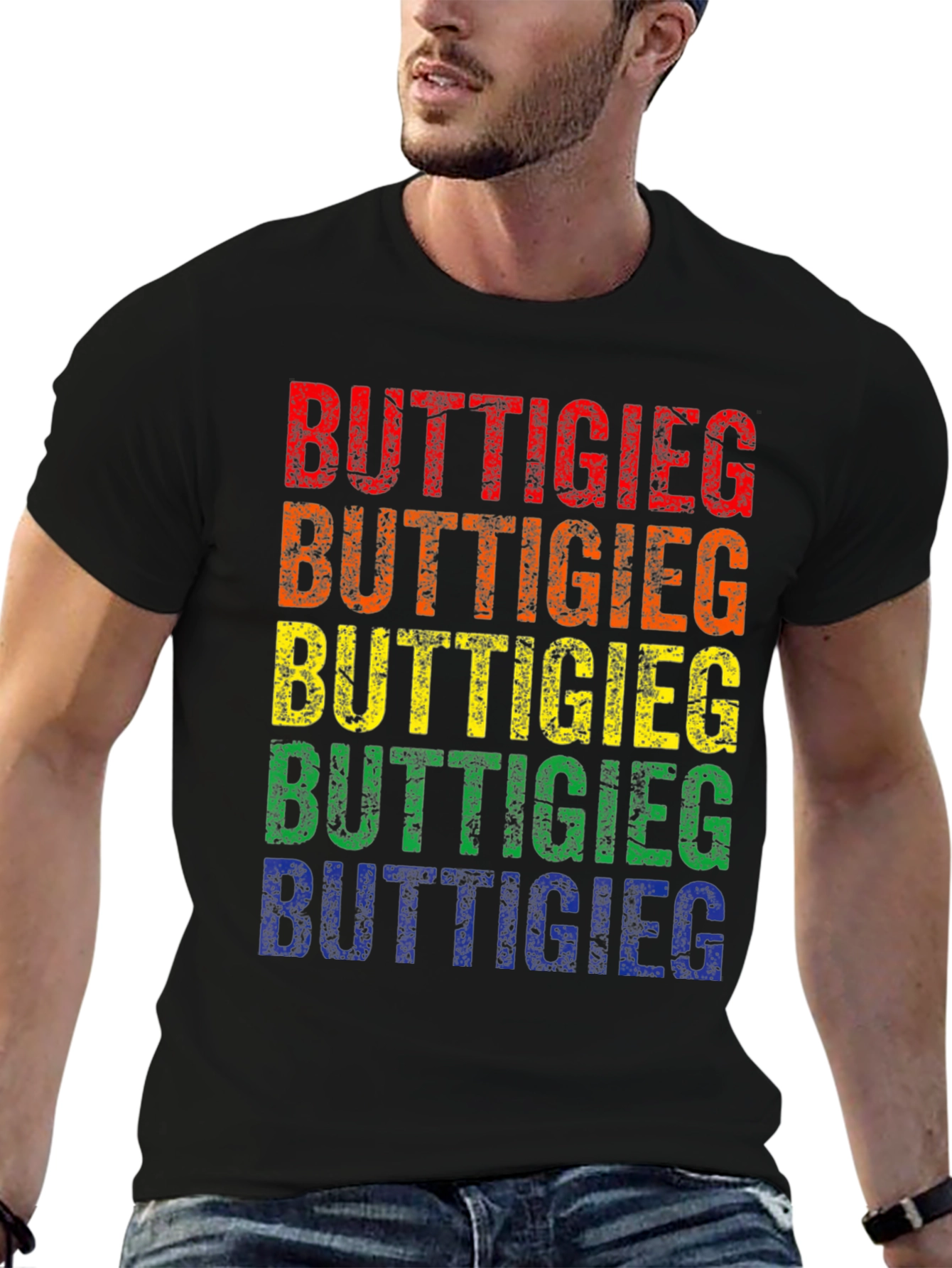 Rainbow Buttigieg T-Shirt Pride Political