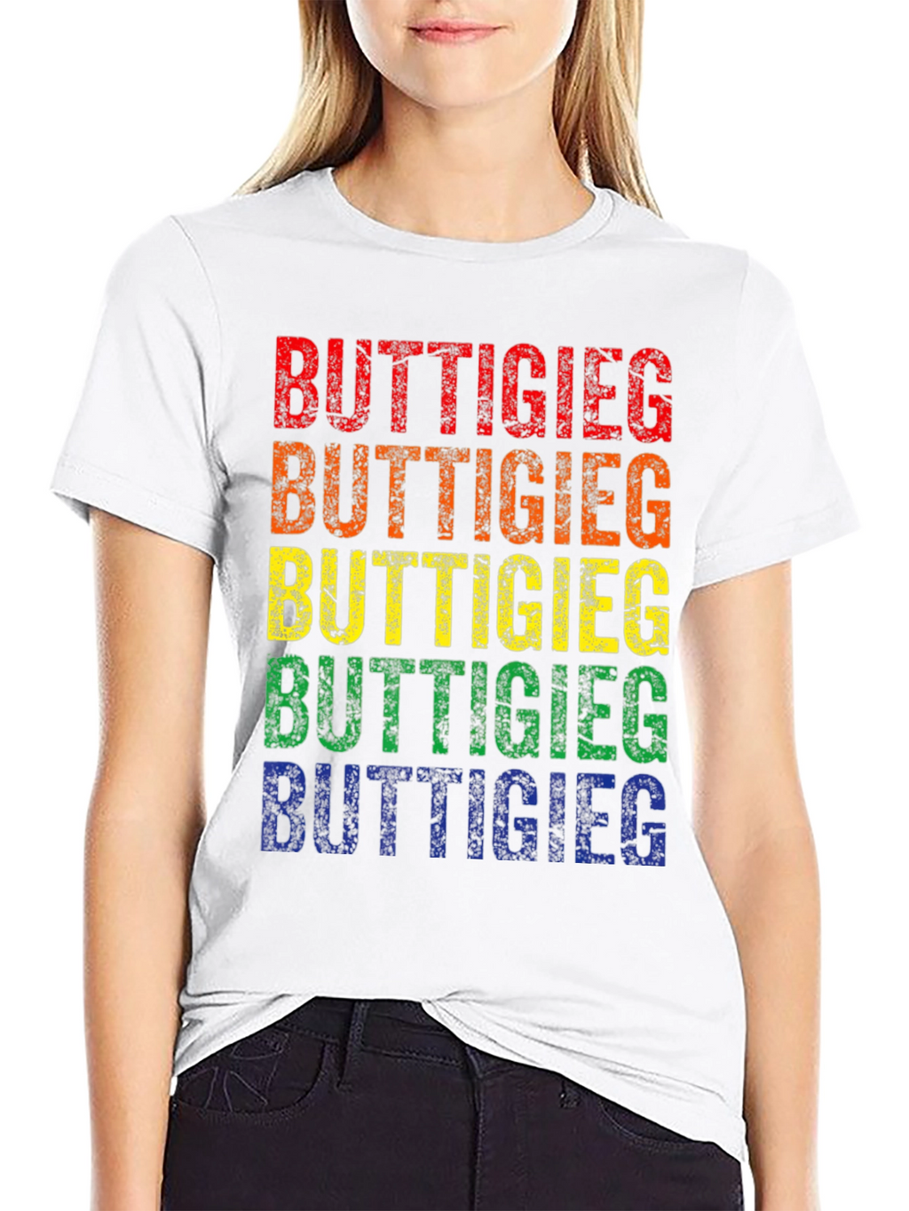 Rainbow Buttigieg T-Shirt Pride Political