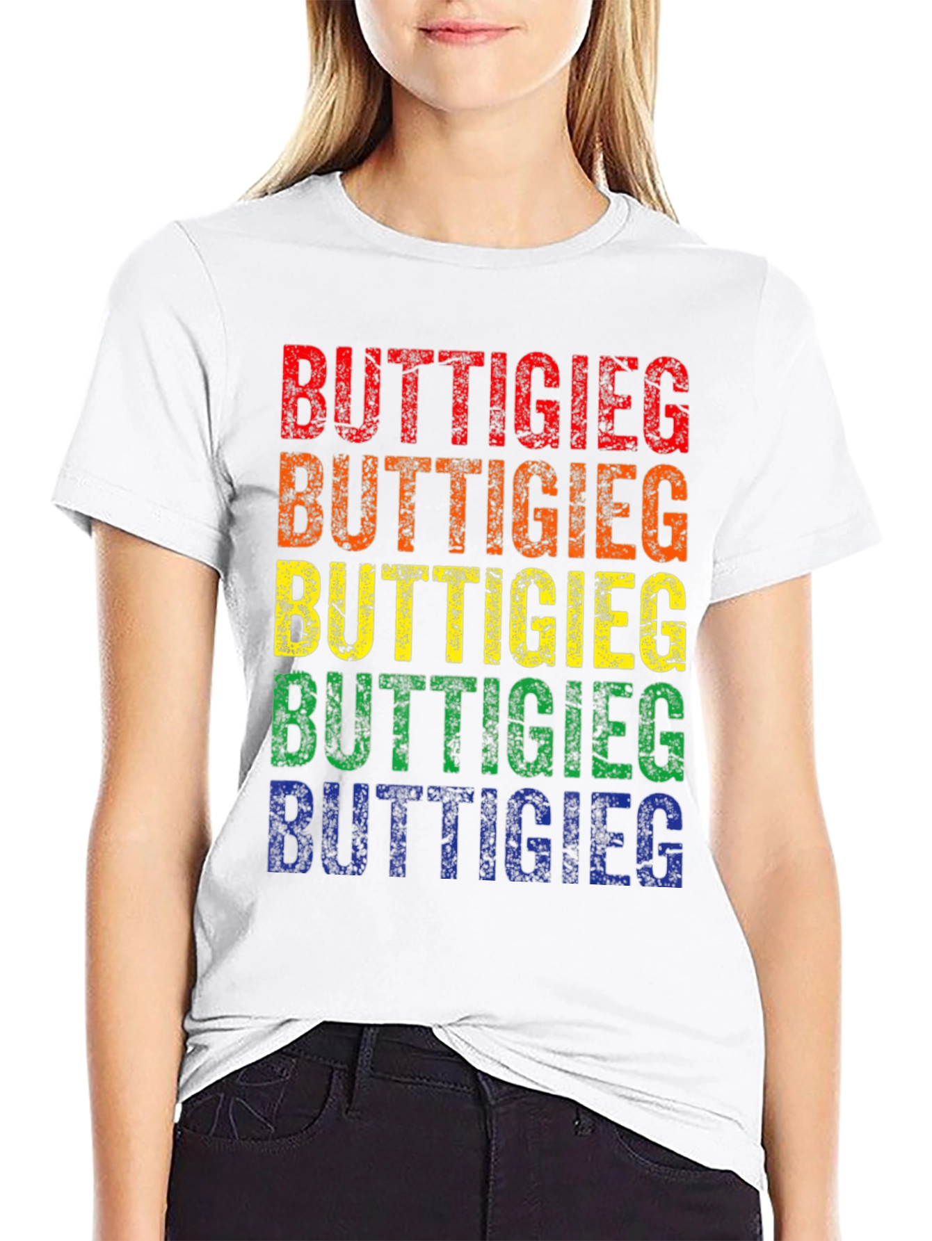 Rainbow Buttigieg T-Shirt Pride Political