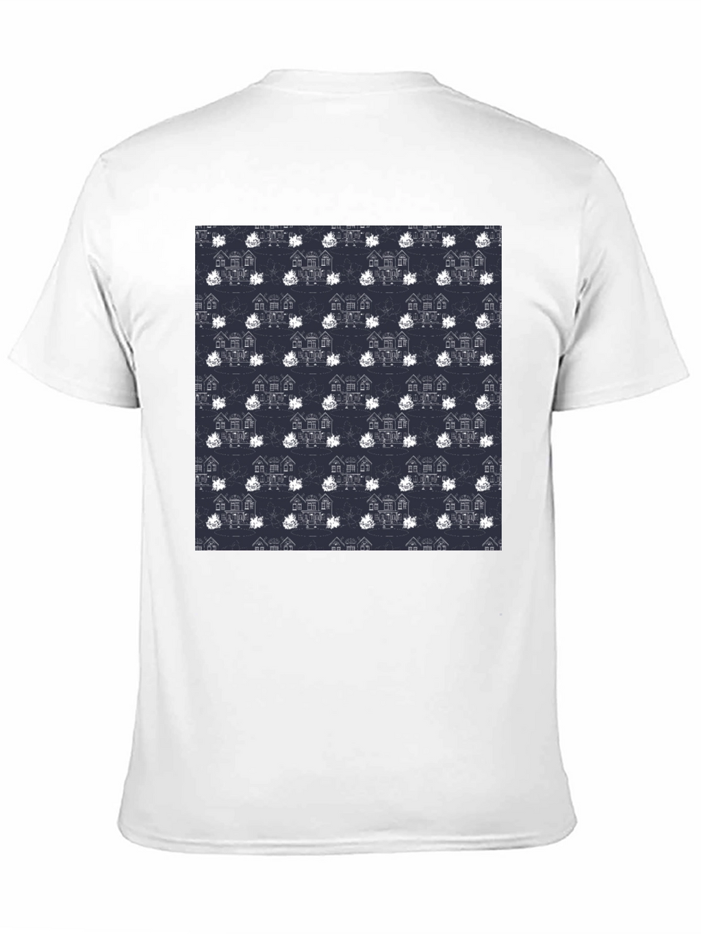 Novelty House Pattern Black T-Shirt