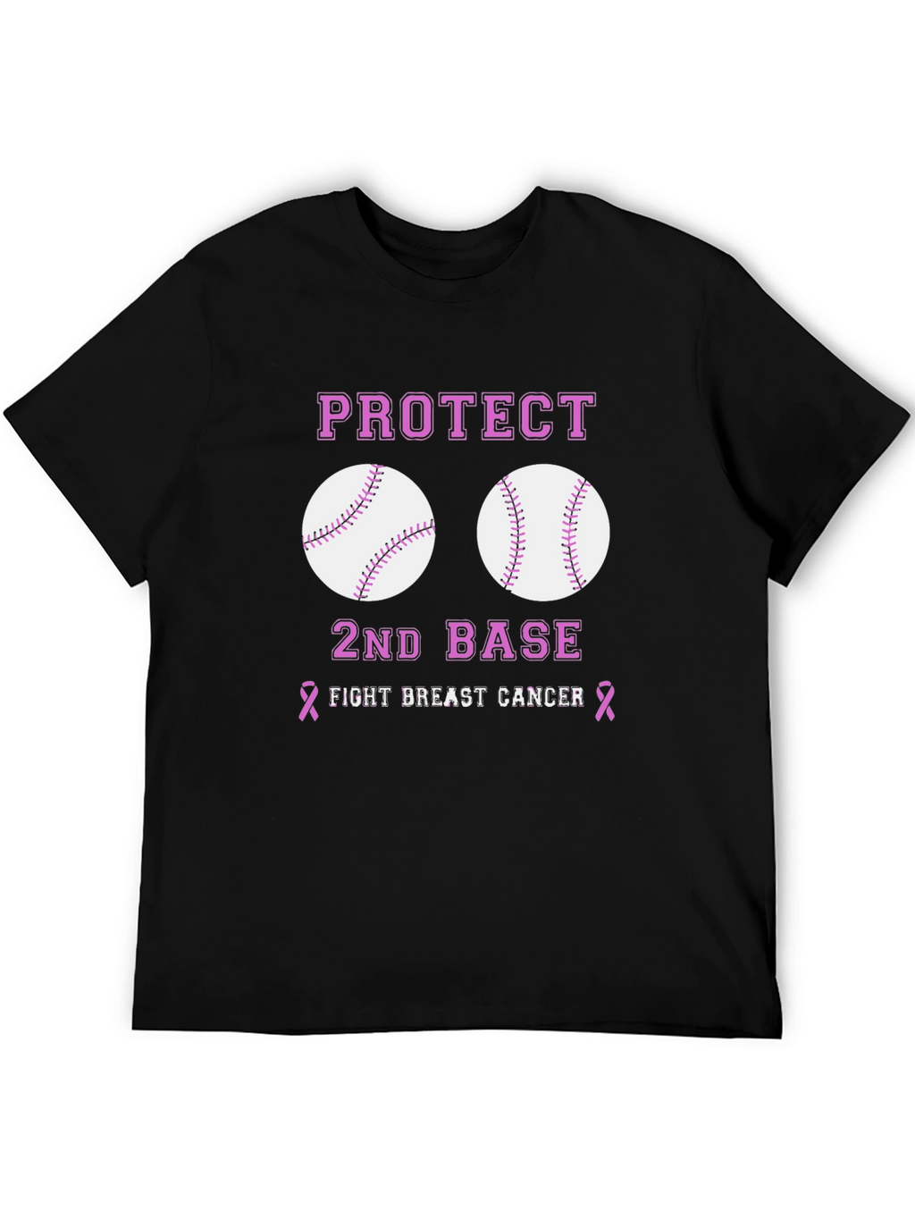 Protect 2nd Base Breast Cancer Awareness T-Shirt