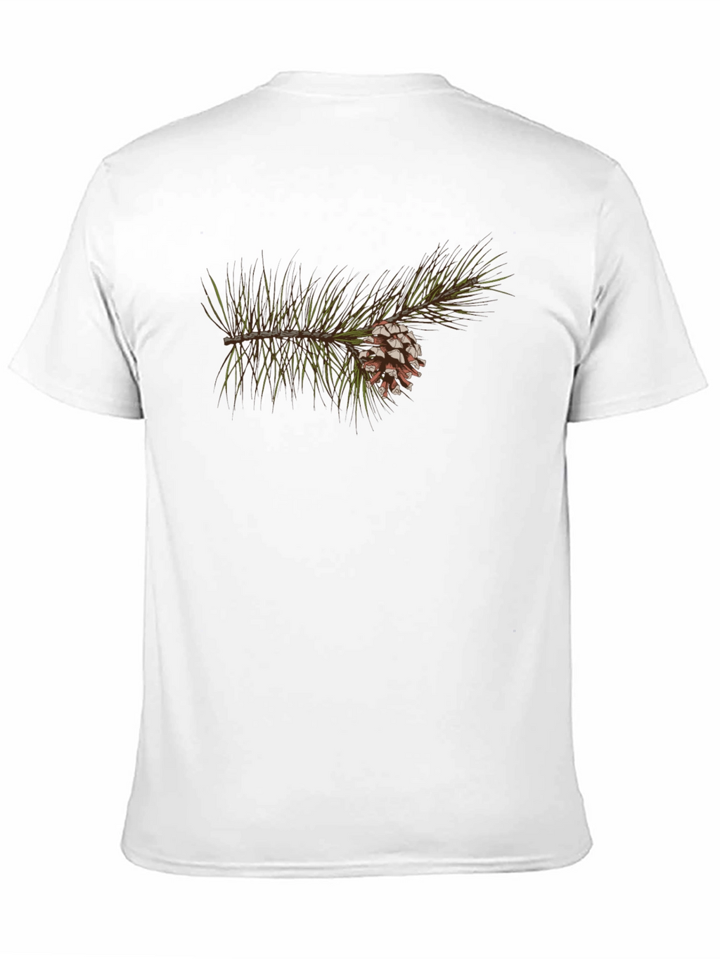 Pine Cone Branch Graphic Tee - Nature Inspired Design