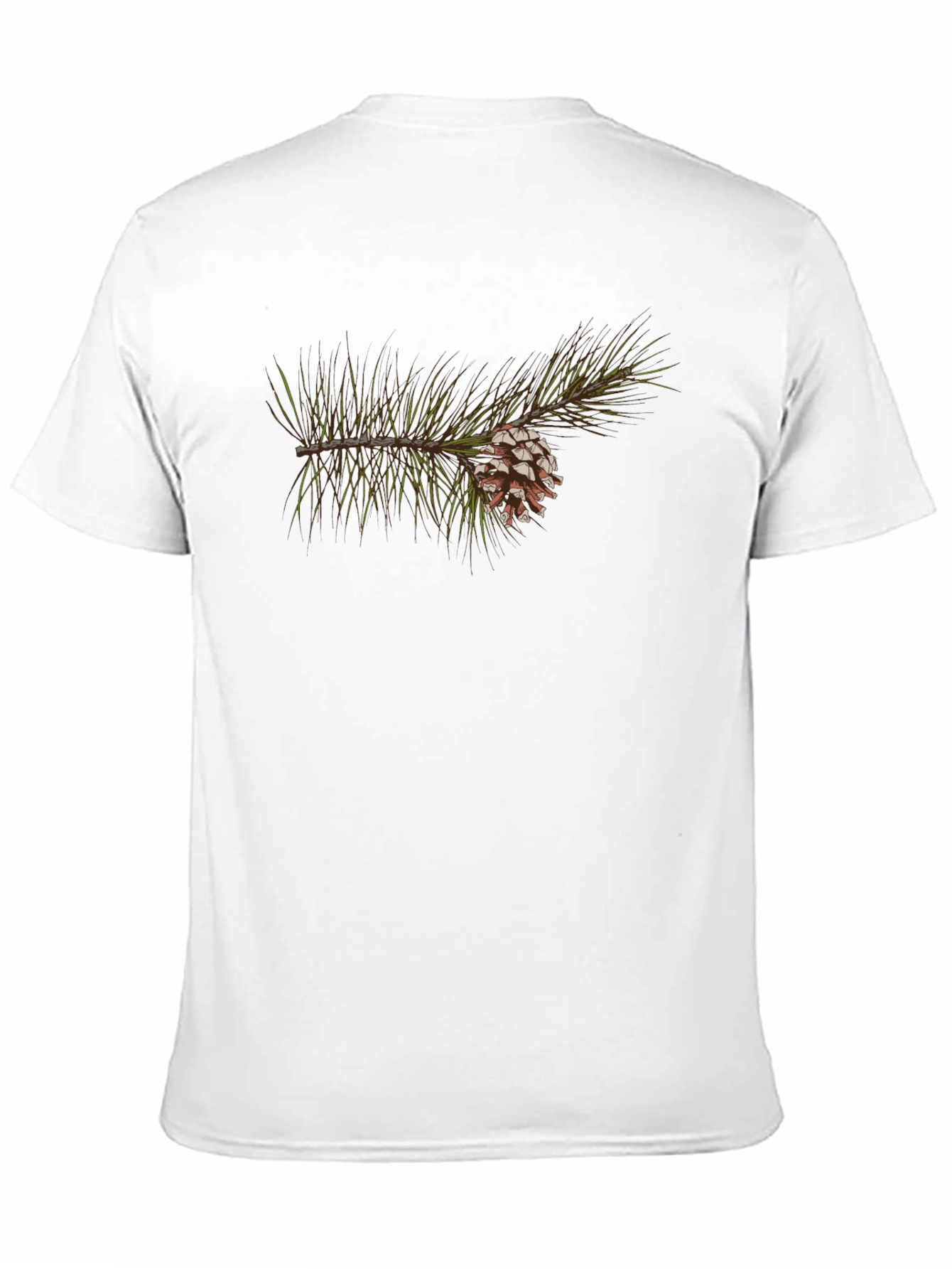Pine Cone Branch Graphic Tee - Nature Inspired Design