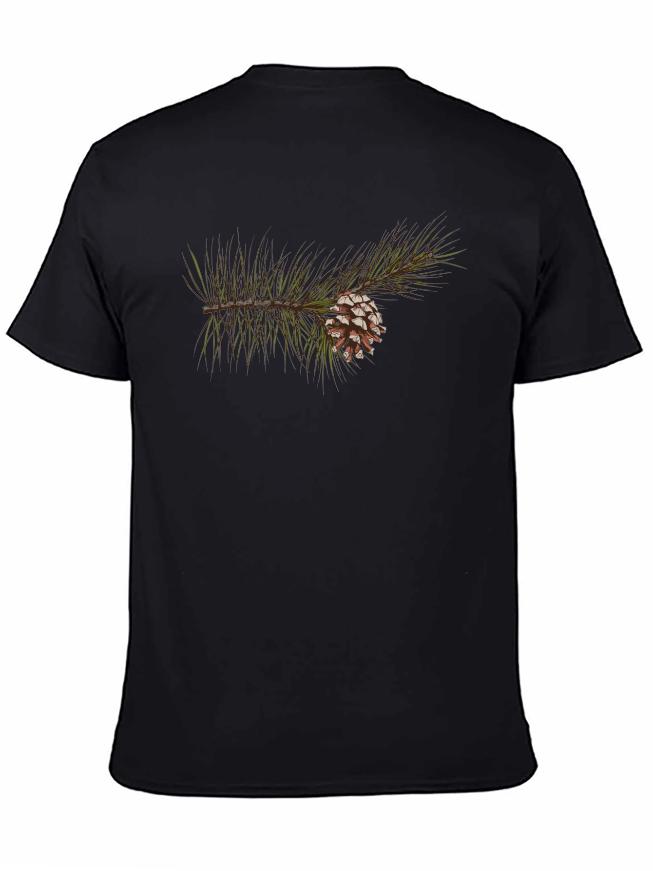Pine Cone Branch Graphic Tee - Nature Inspired Design