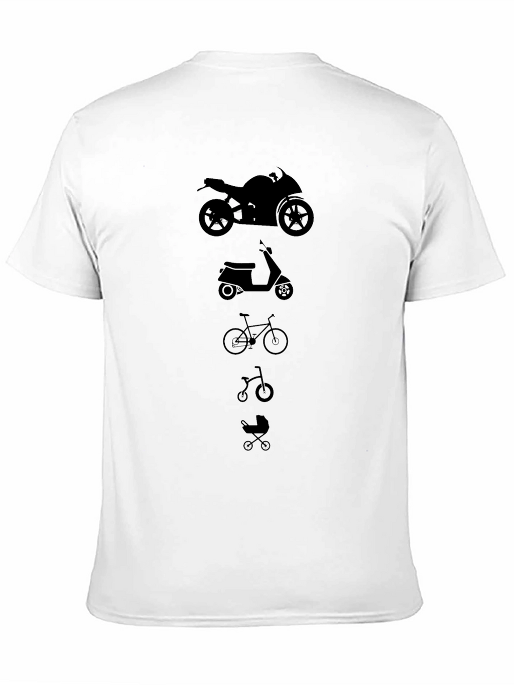 Evolution of Wheels Black Graphic Tee