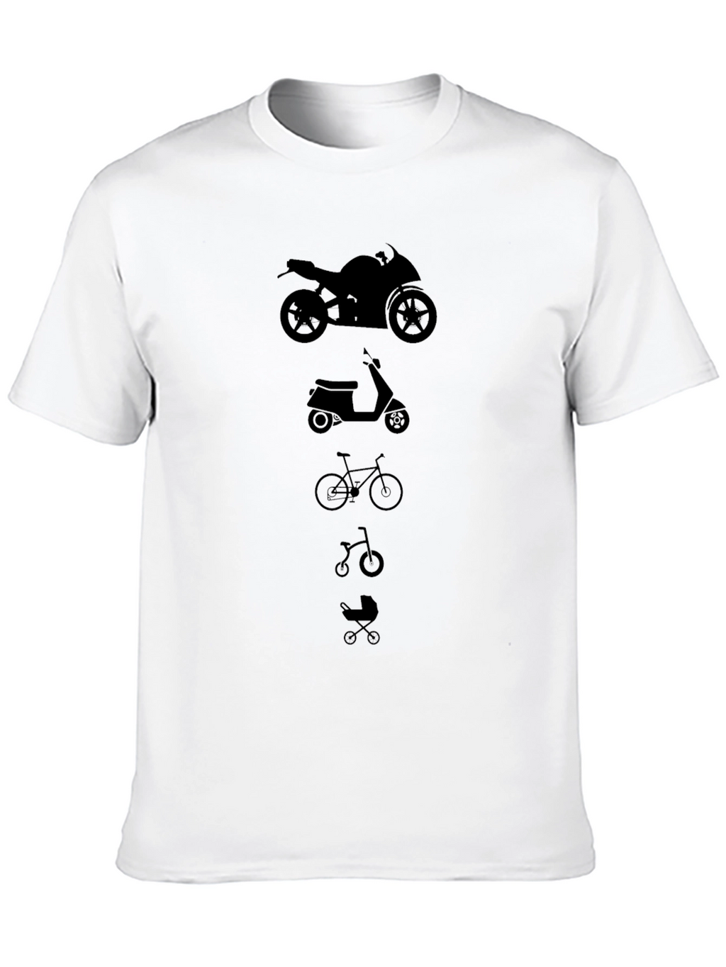 Evolution of Wheels Black Graphic Tee