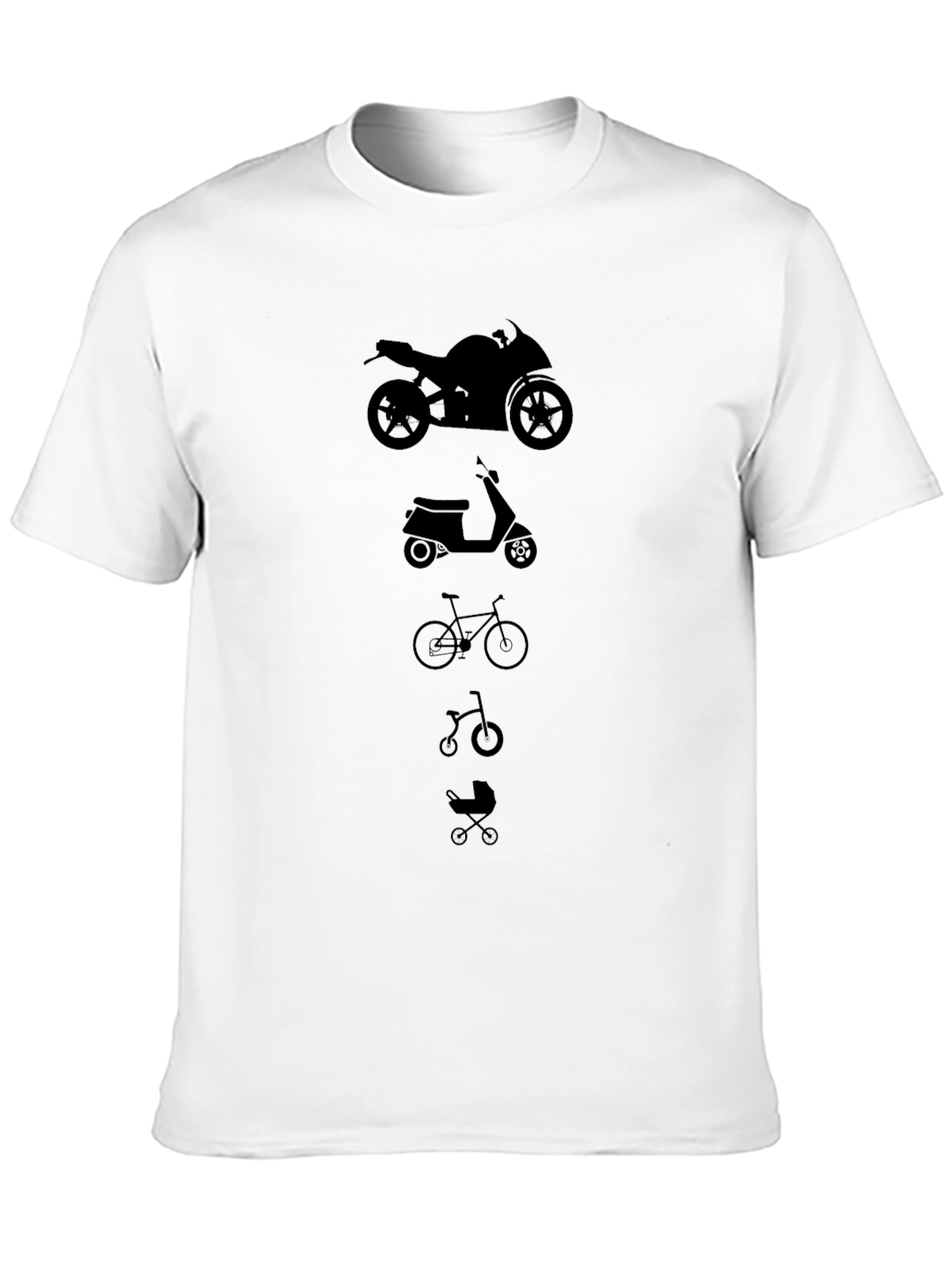 Evolution of Wheels Black Graphic Tee