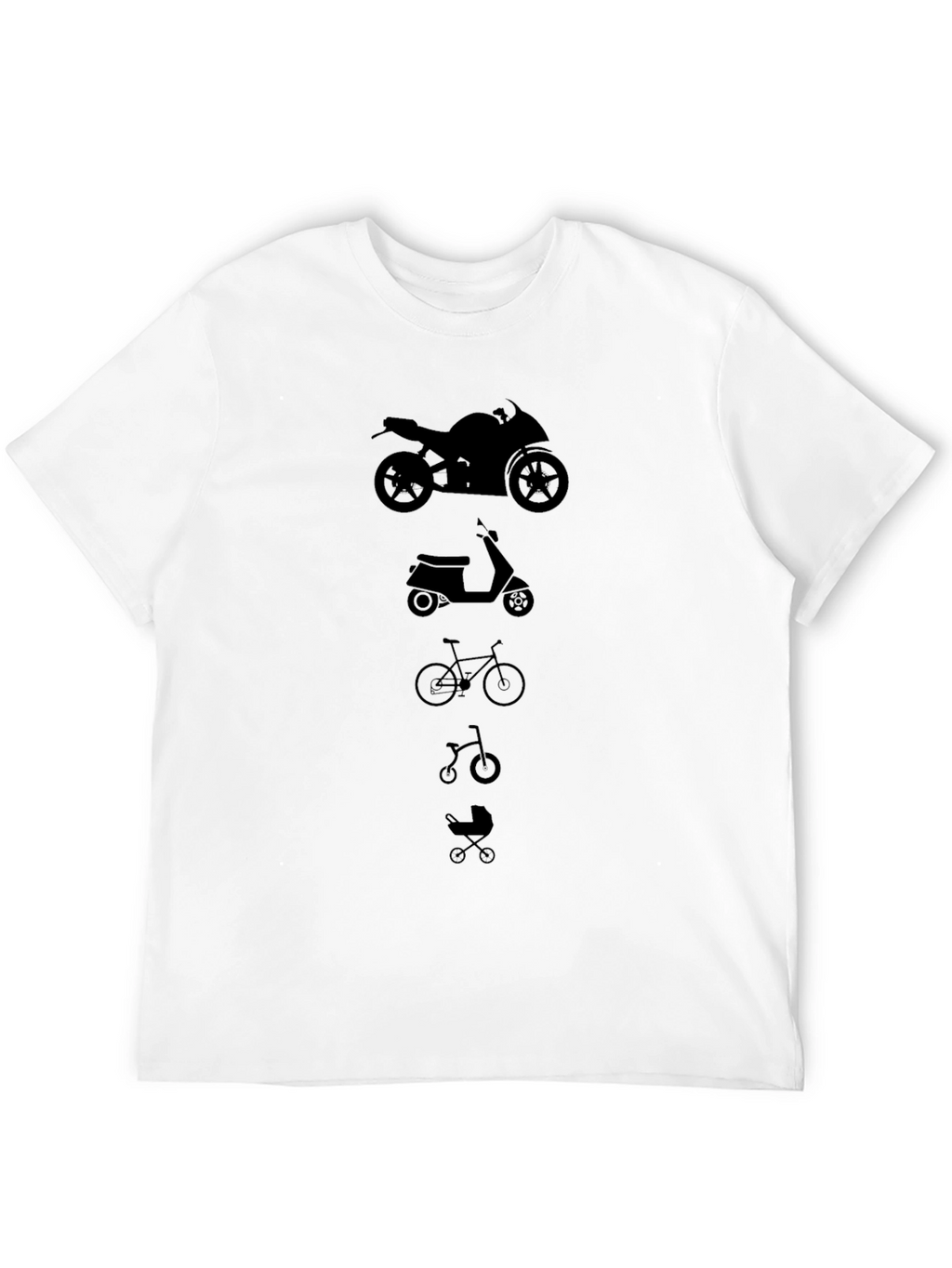 Evolution of Wheels Black Graphic Tee