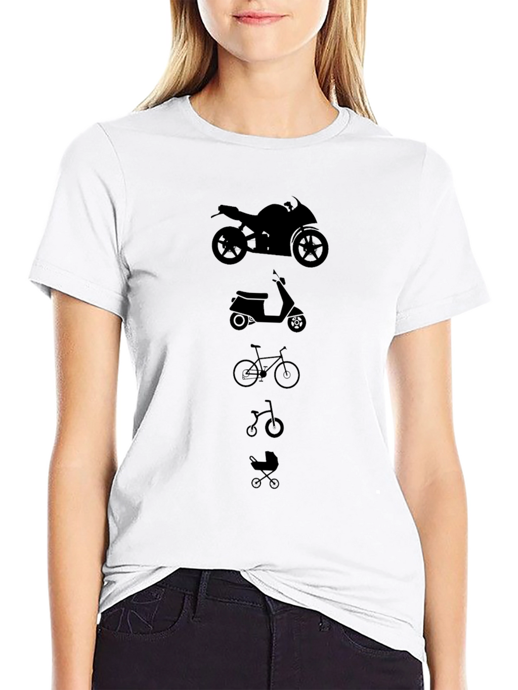 Evolution of Wheels Black Graphic Tee