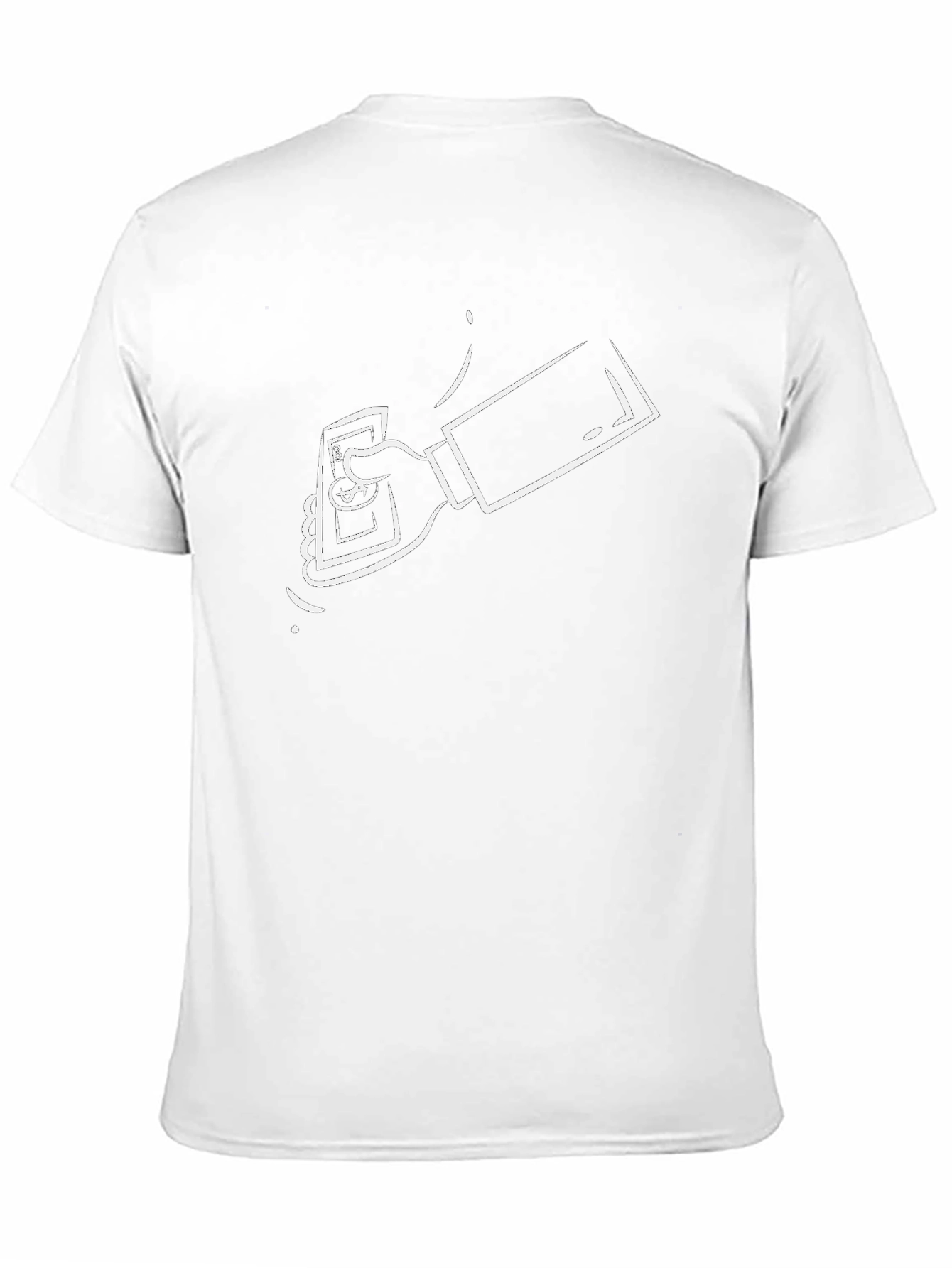 Black T-Shirt with Money Design