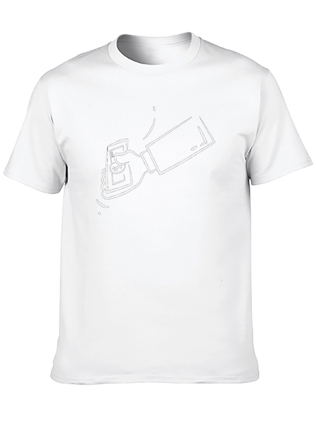 Black T-Shirt with Money Design
