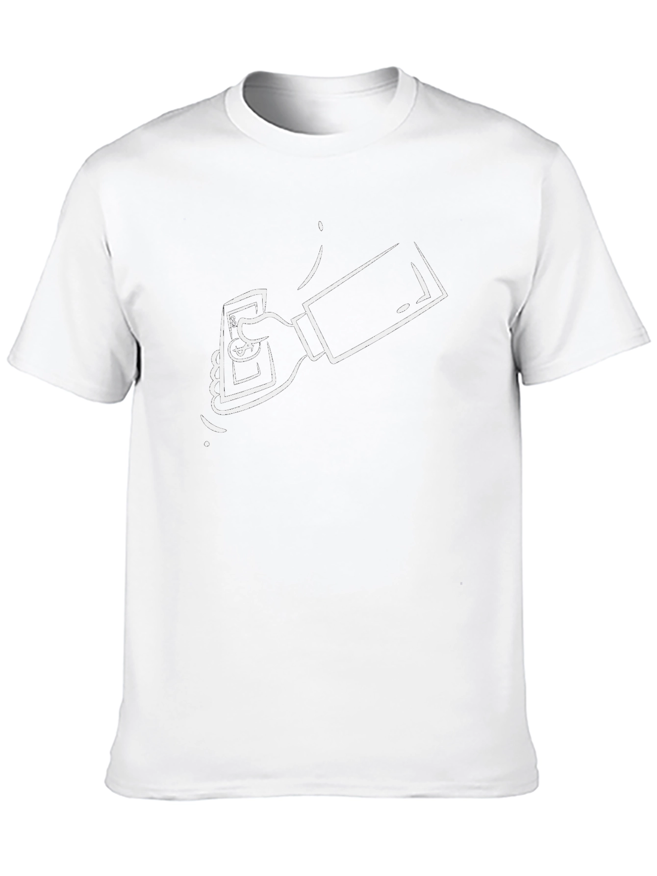 Black T-Shirt with Money Design