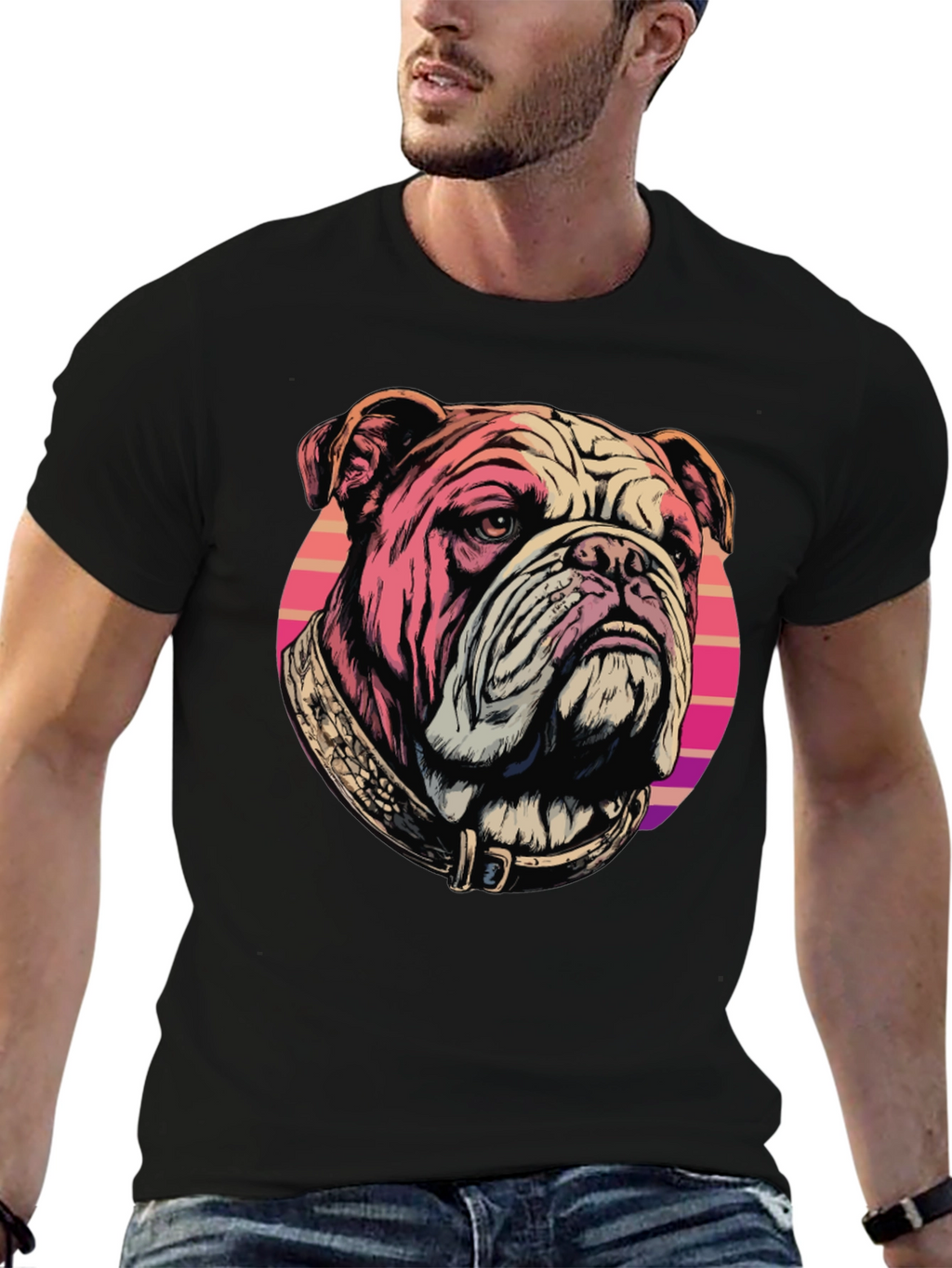 Bulldog T-Shirt: Retro Graphic Tee