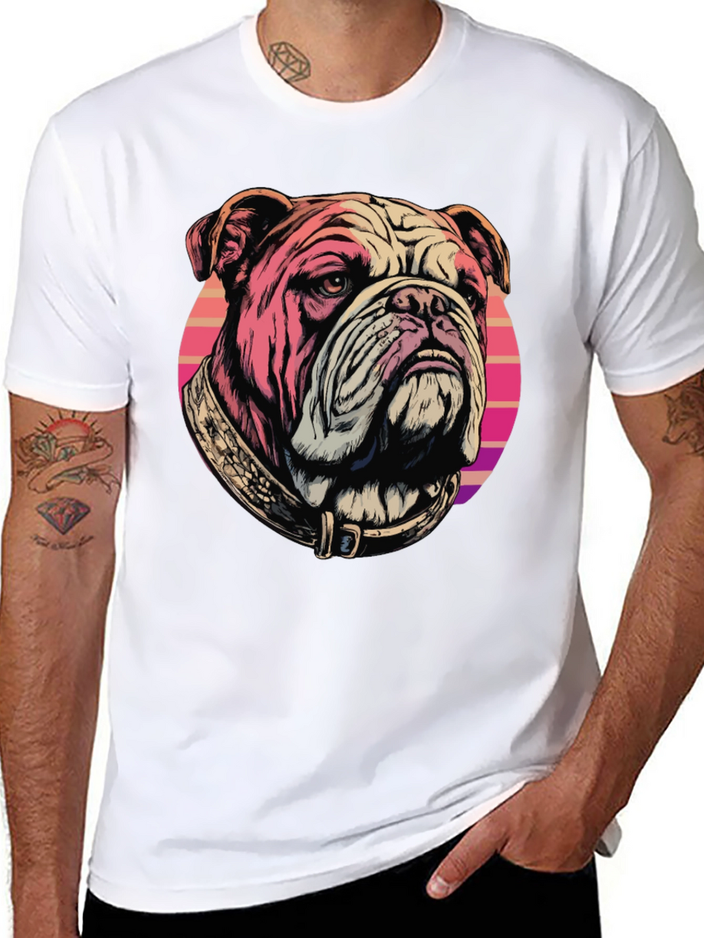 Bulldog T-Shirt: Retro Graphic Tee