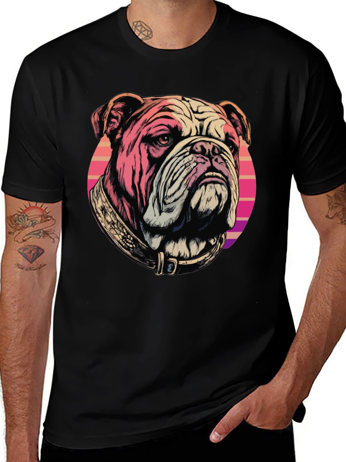 Bulldog T-Shirt: Retro Graphic Tee