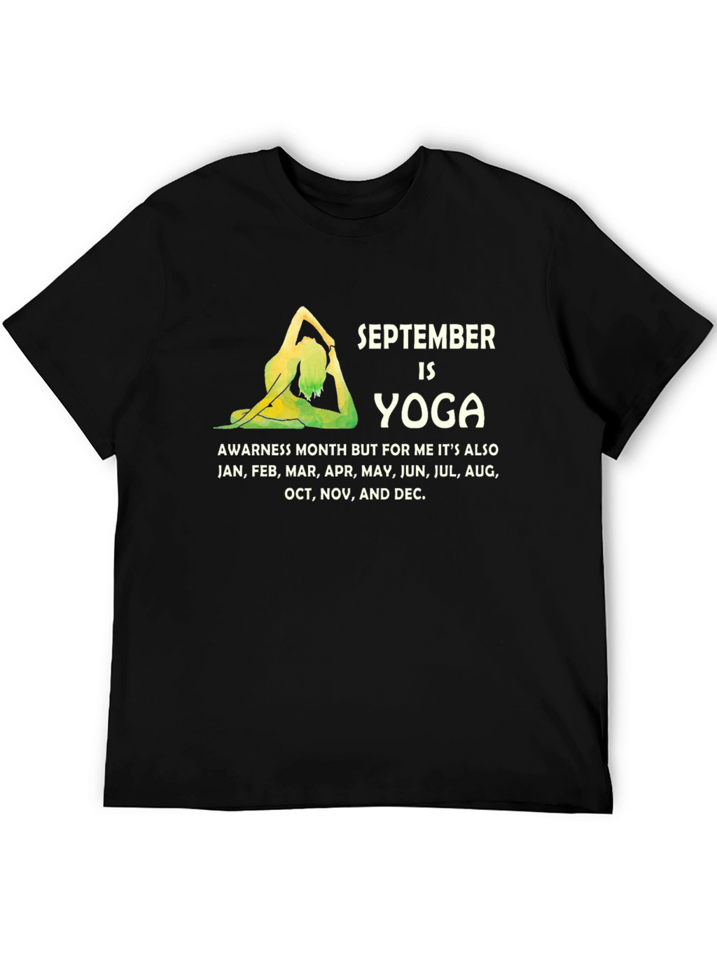 September Yoga Awareness Month Graphic Tee
