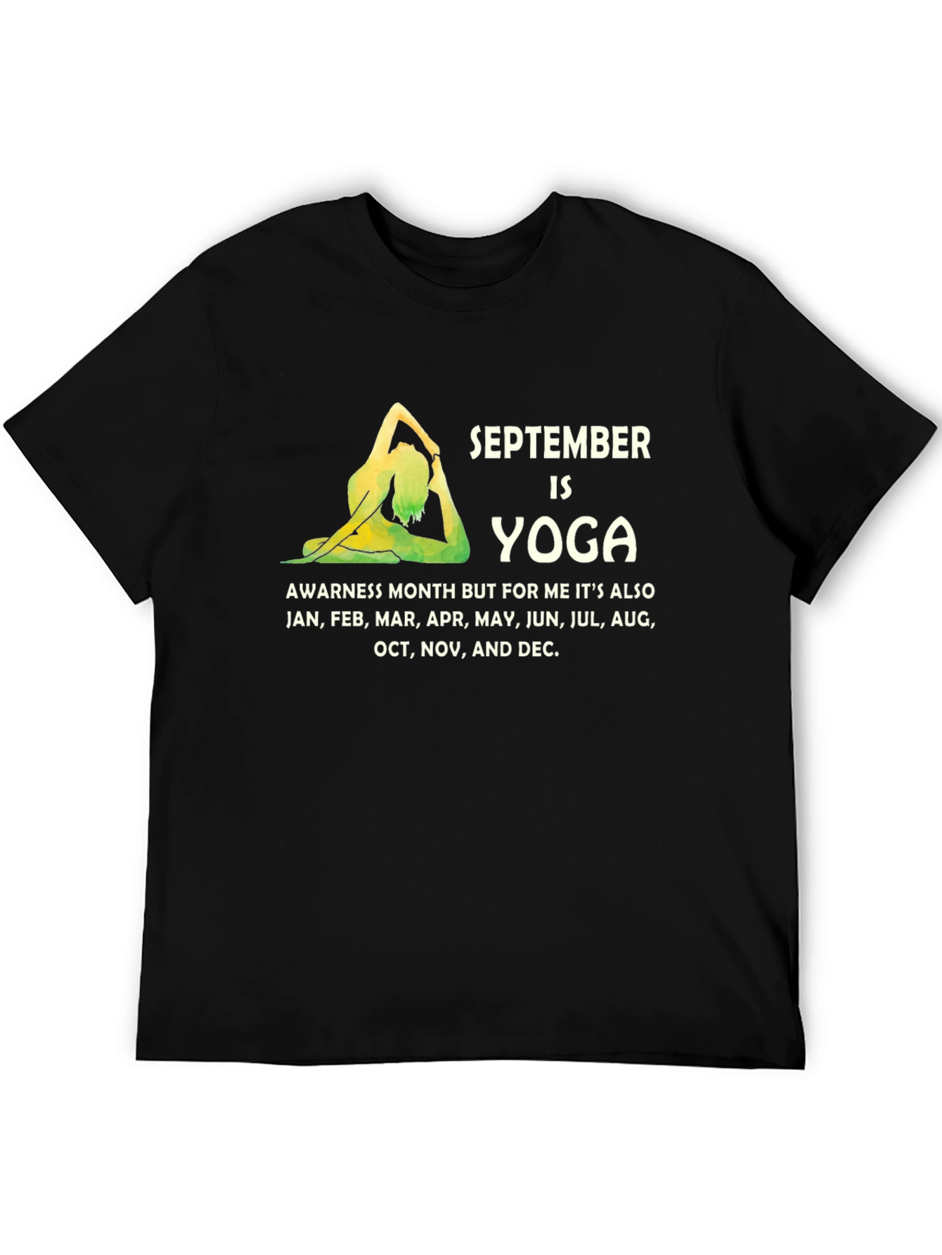 September Yoga Awareness Month Graphic Tee