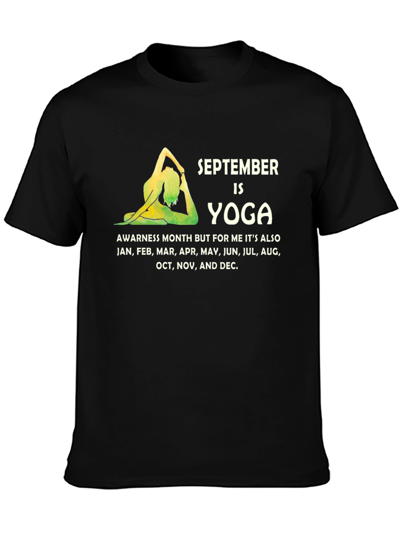 September Yoga Awareness Month Graphic Tee