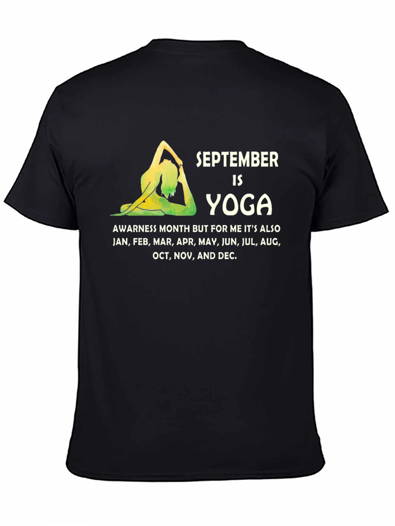September Yoga Awareness Month Graphic Tee