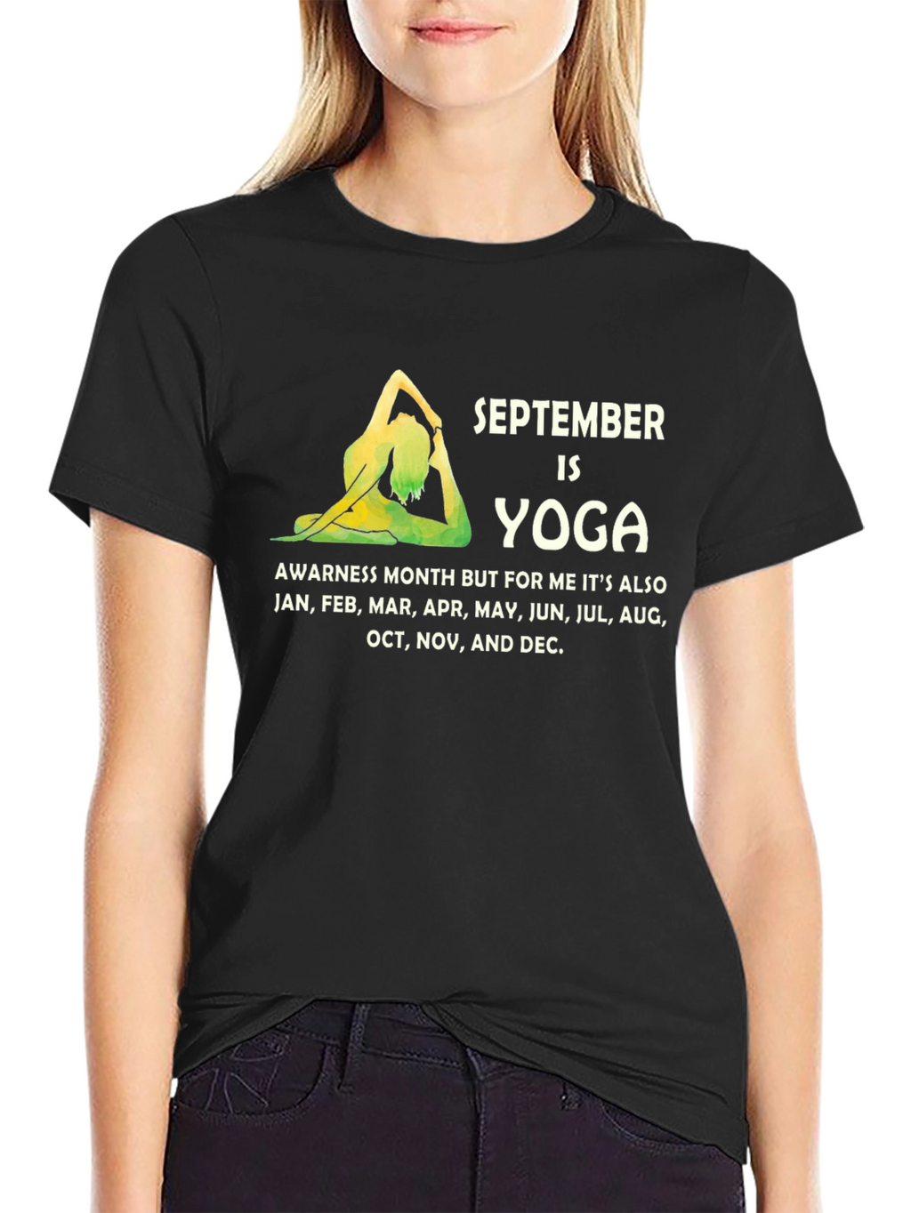 September Yoga Awareness Month Graphic Tee