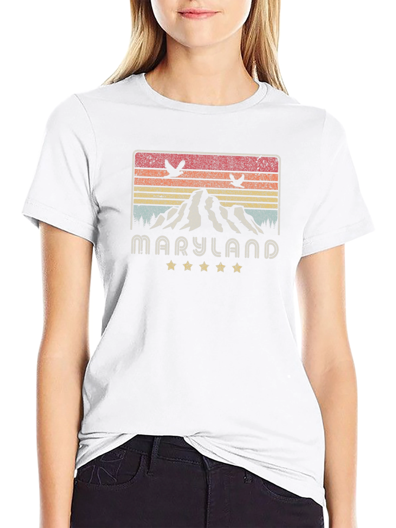 Maryland Mountain Graphic Tee - Retro Style