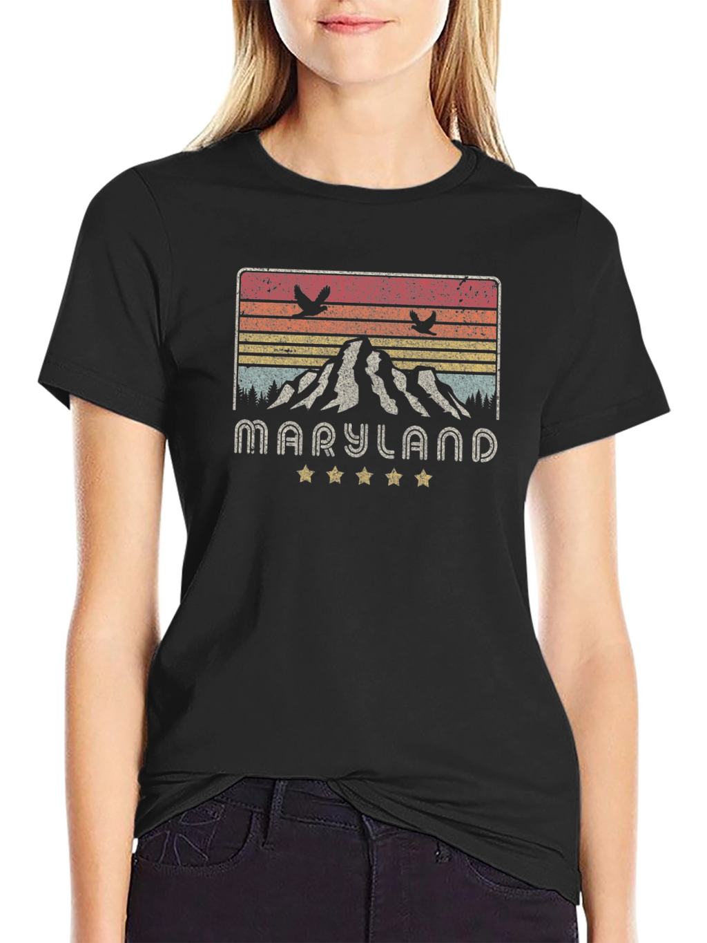 Maryland Mountain Graphic Tee - Retro Style