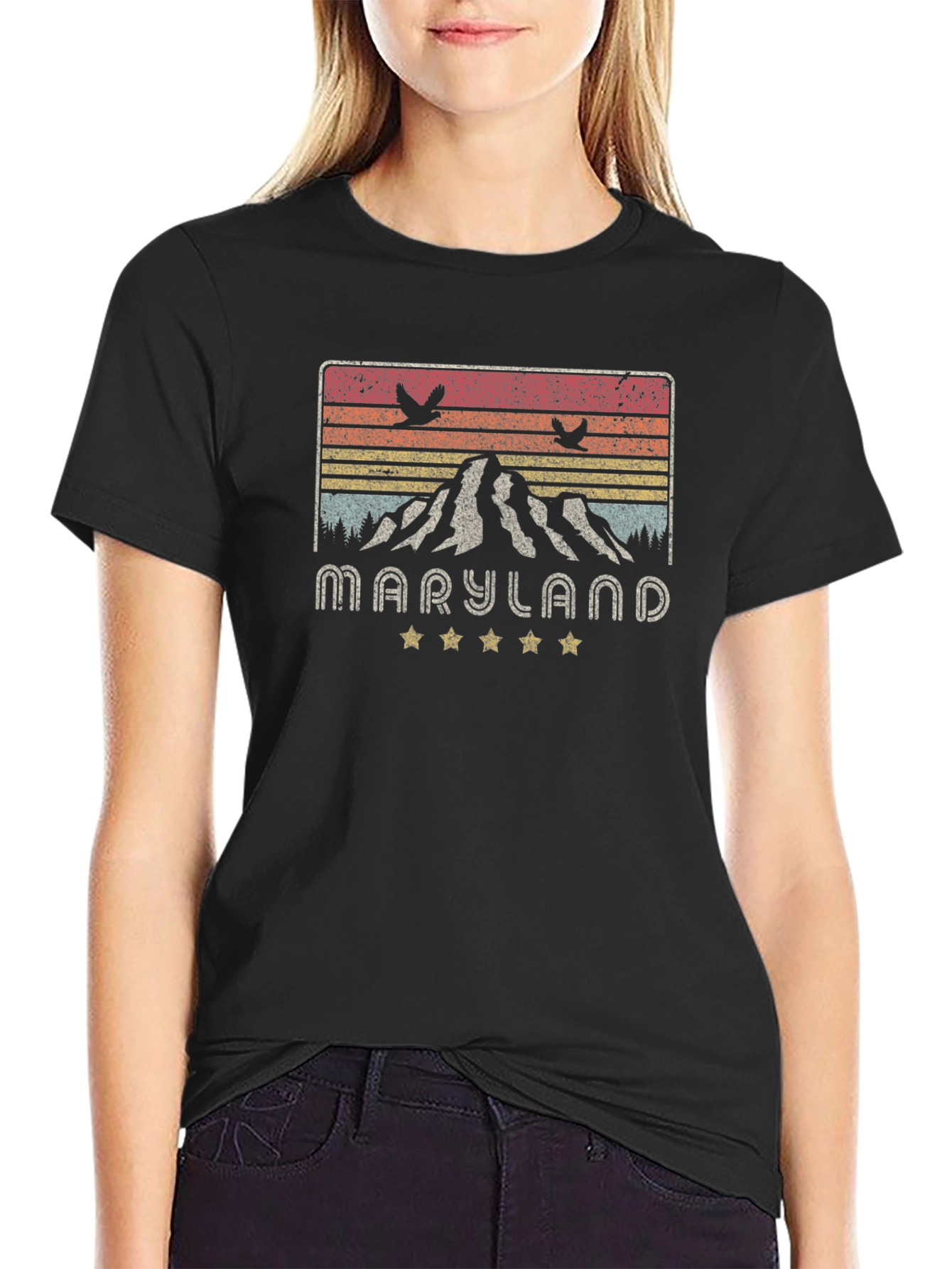 Maryland Mountain Graphic Tee - Retro Style