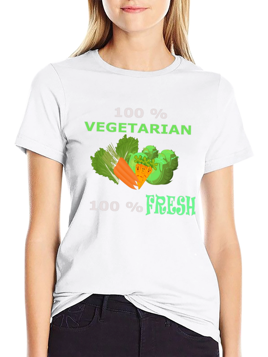 100% Vegetarian Fresh T-Shirt