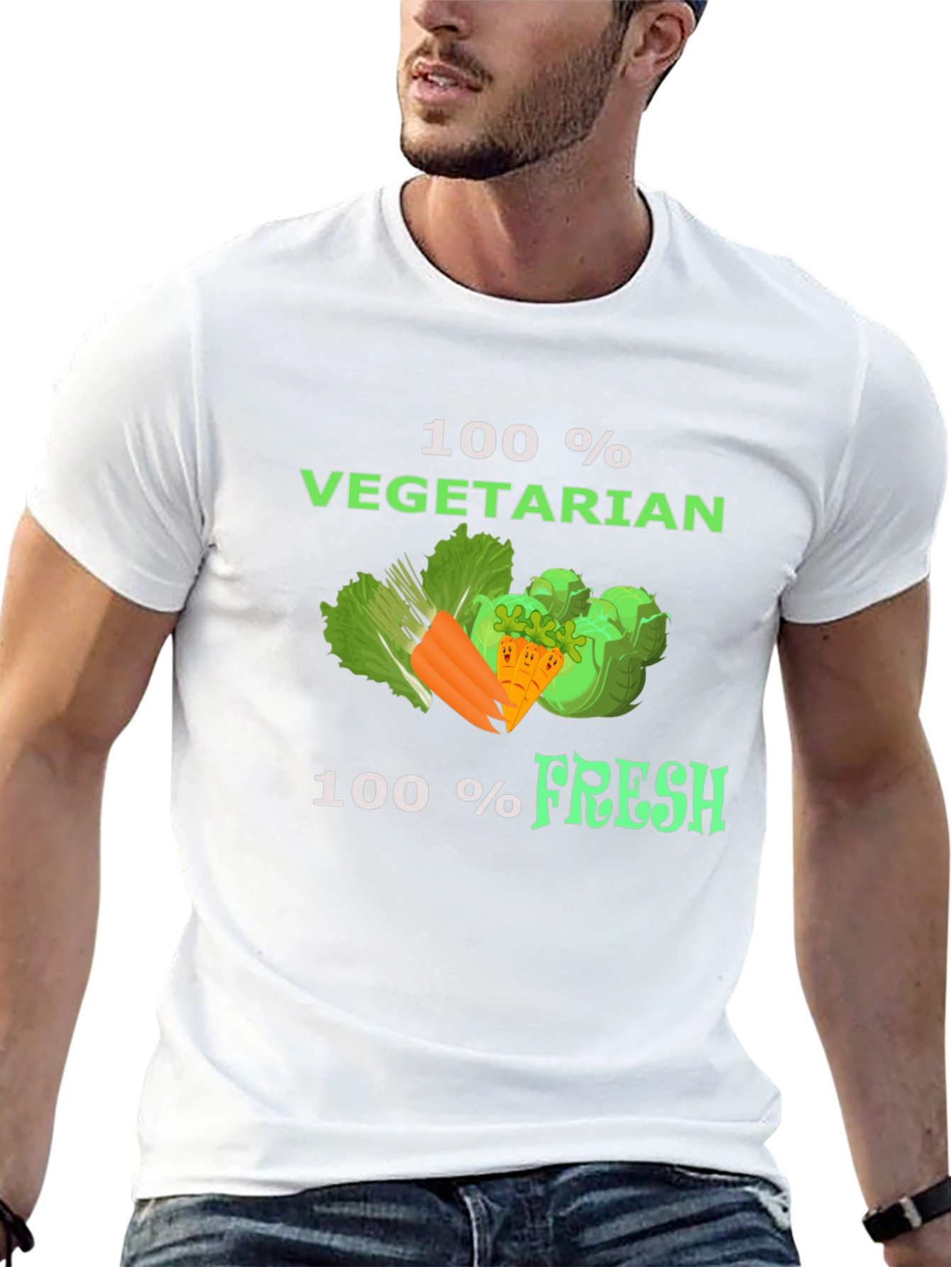 100% Vegetarian Fresh T-Shirt