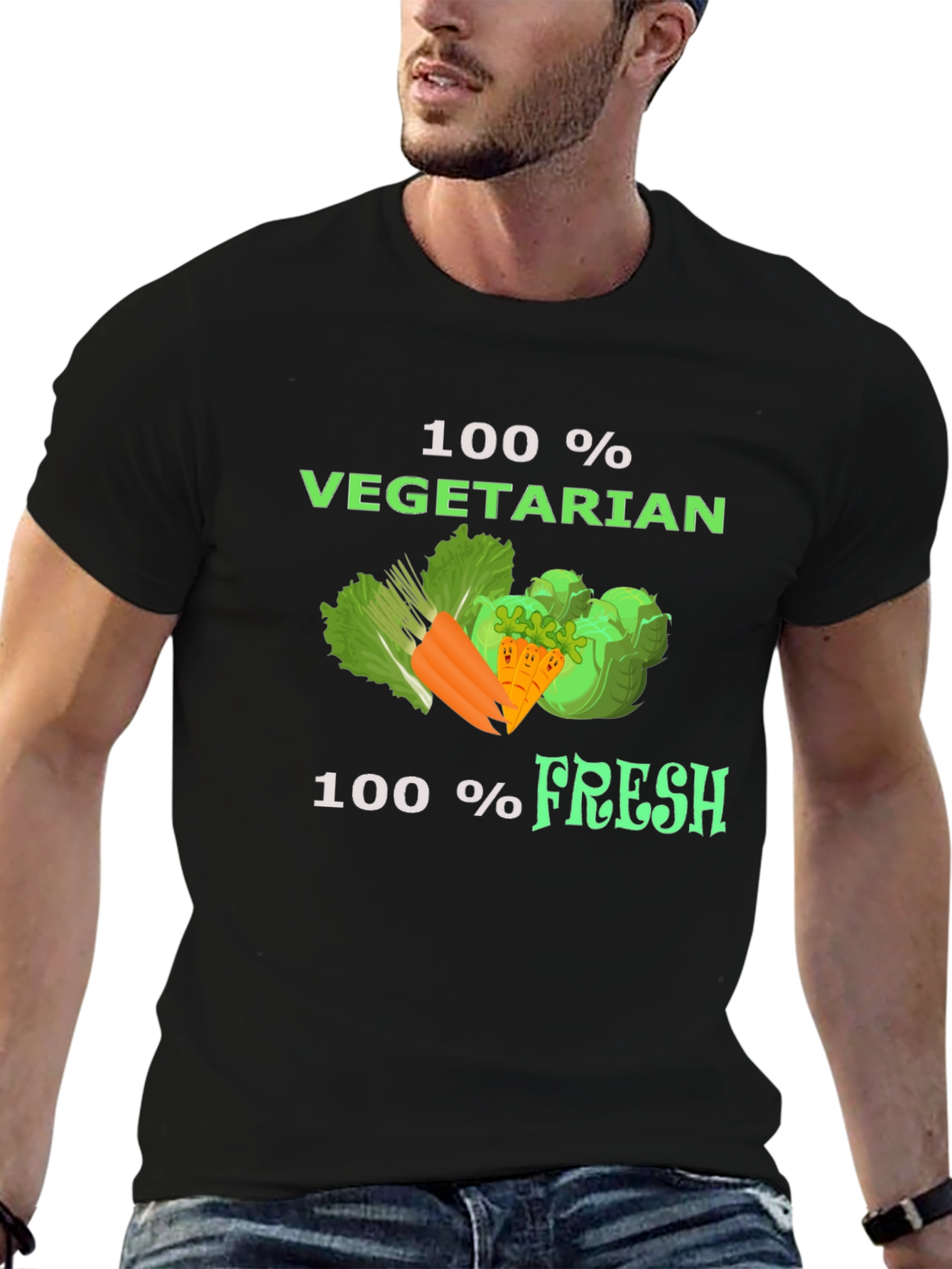 100% Vegetarian Fresh T-Shirt