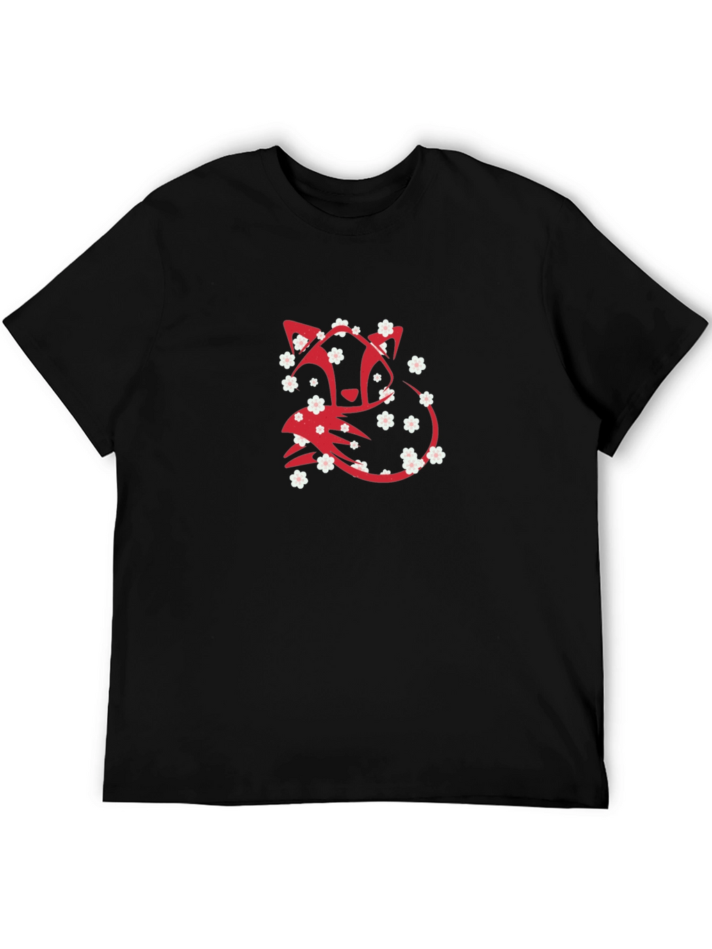 Floral Fox Graphic Tee - Stylish Comfort