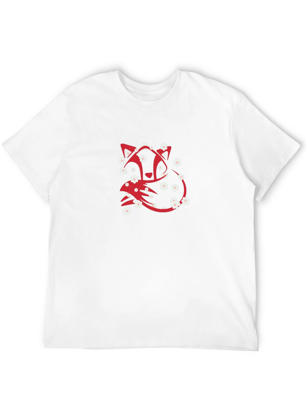 Floral Fox Graphic Tee - Stylish Comfort