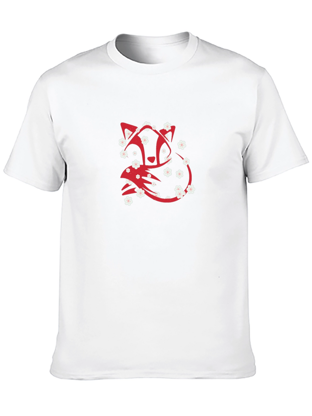 Floral Fox Graphic Tee - Stylish Comfort