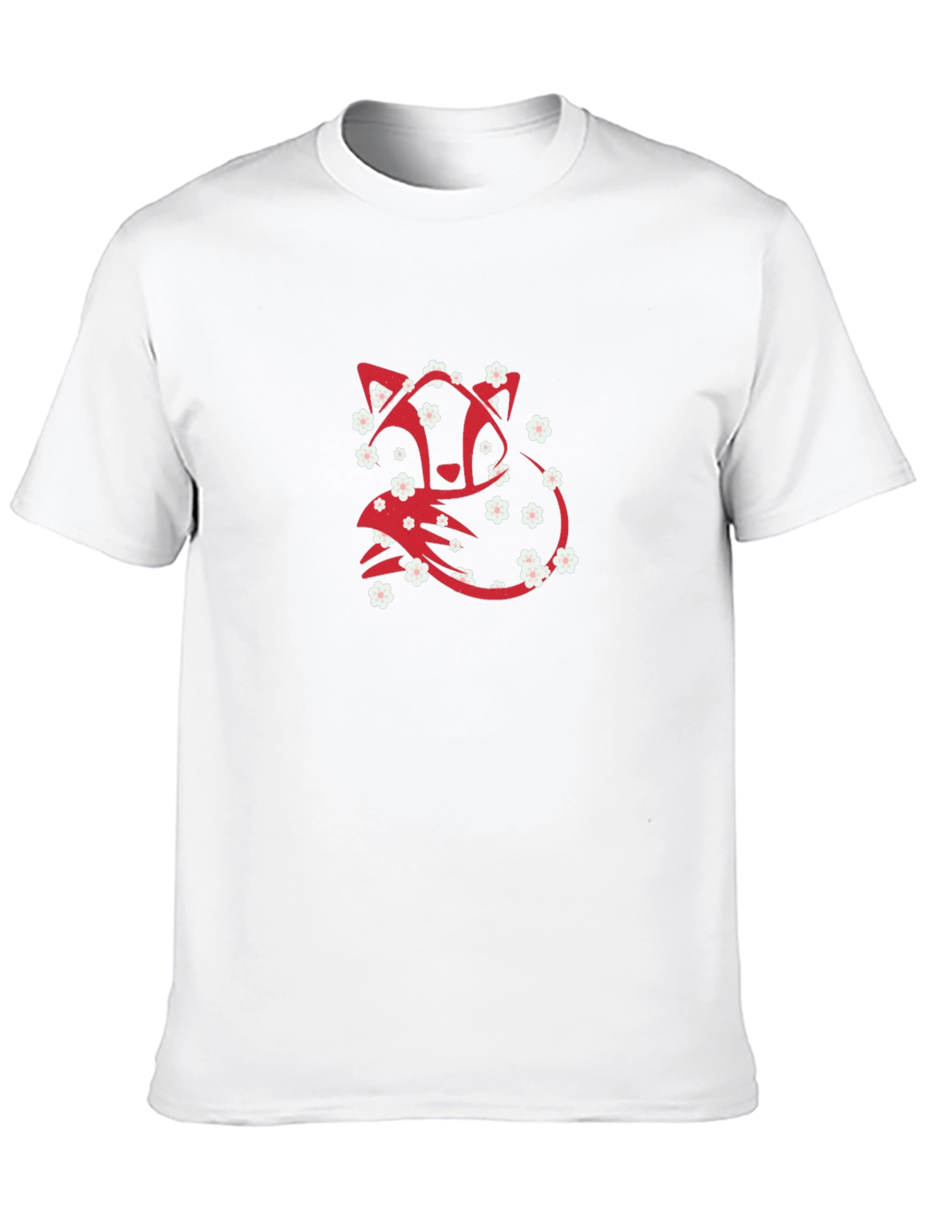 Floral Fox Graphic Tee - Stylish Comfort