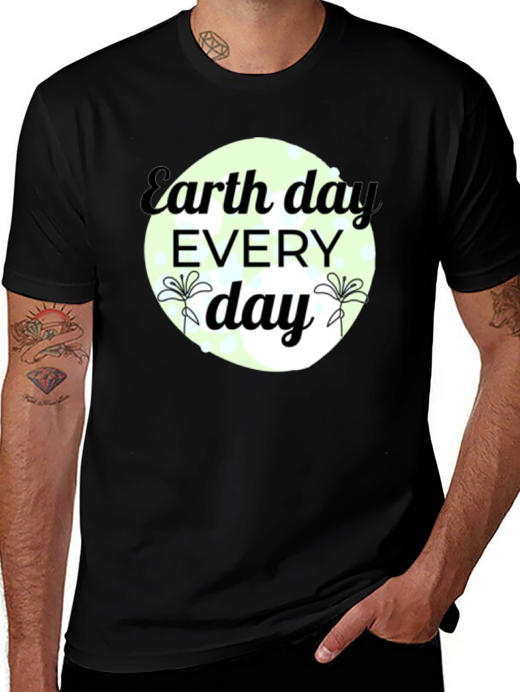 Earth Day Every Day Black T-Shirt