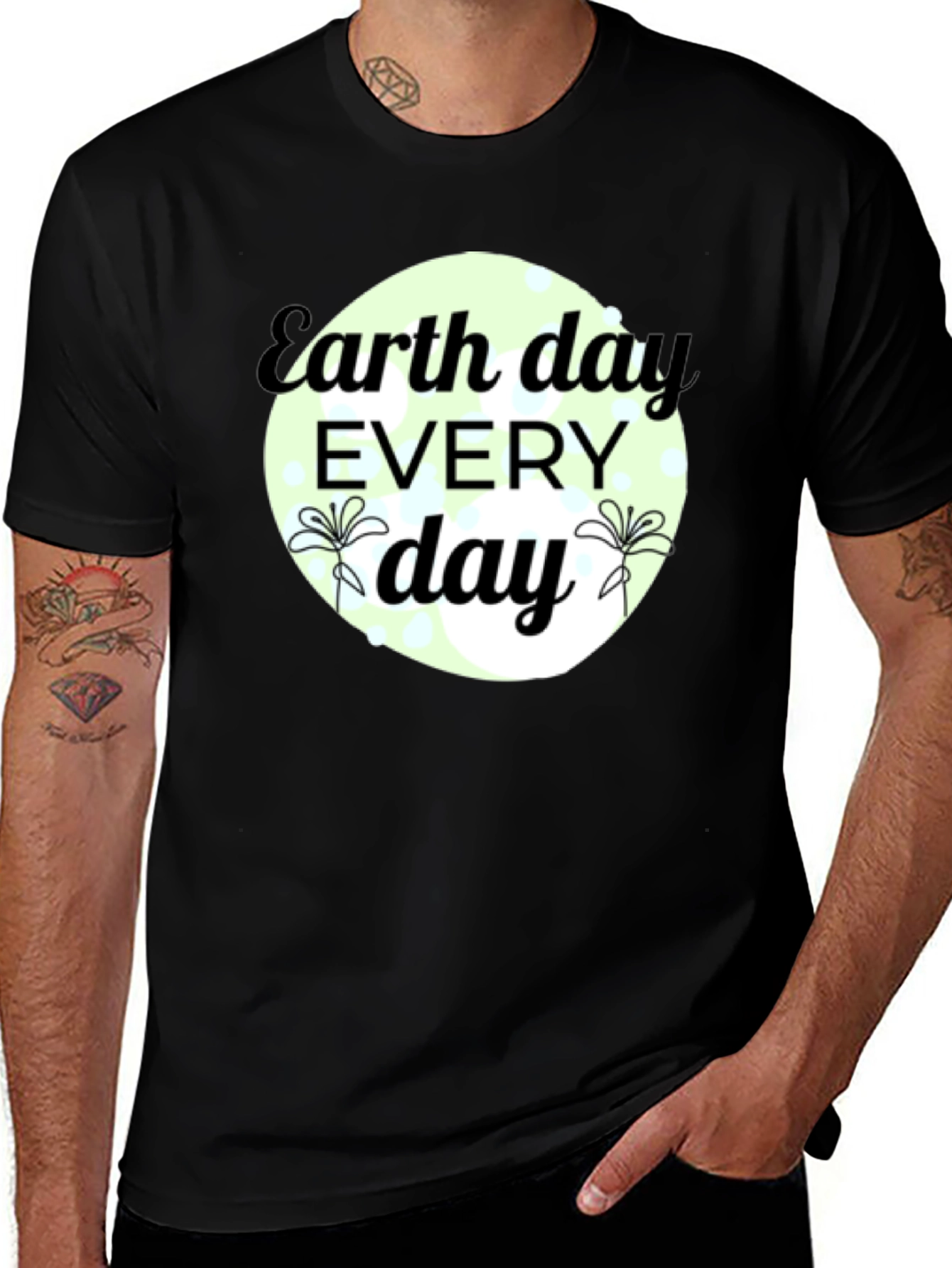Earth Day Every Day Black T-Shirt