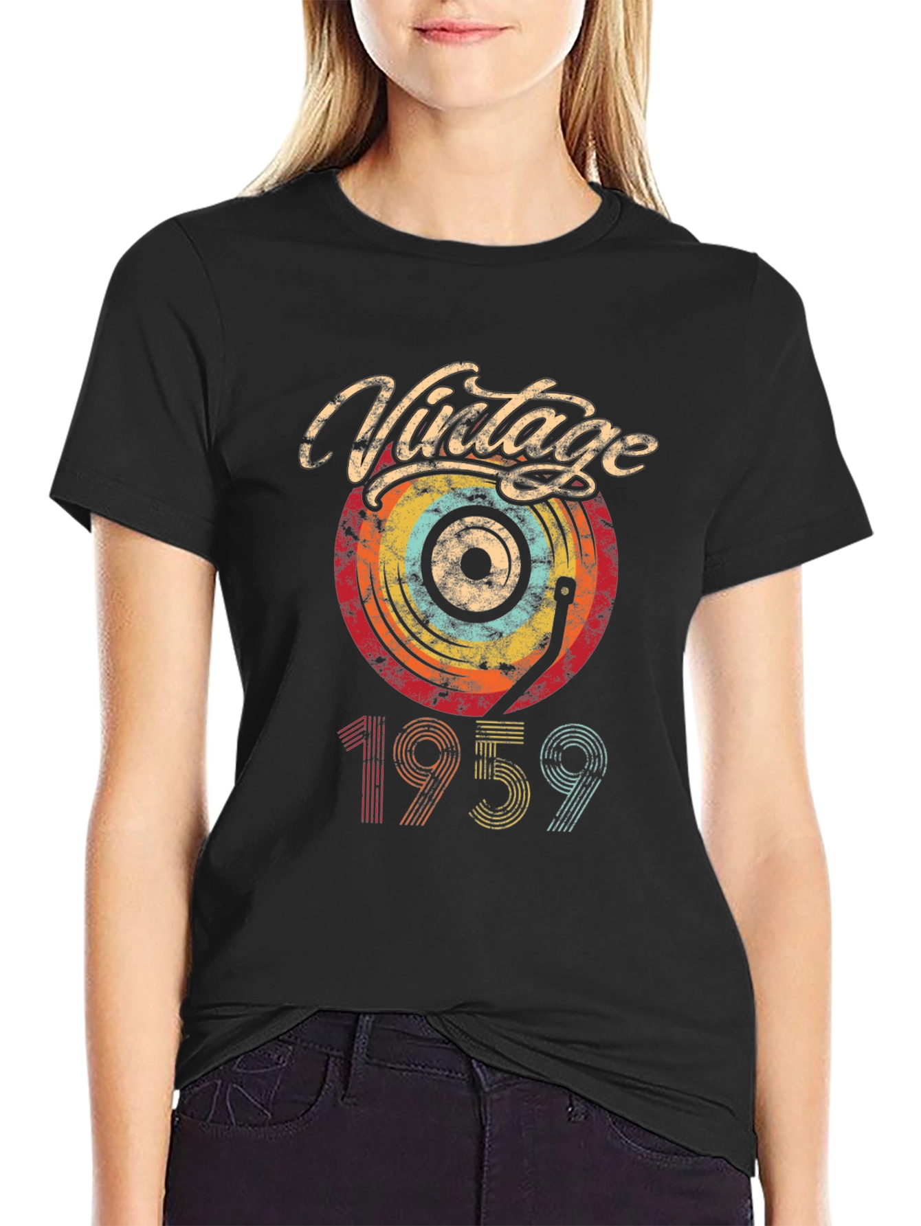 Vintage 1959 Record Player Graphic Tee
