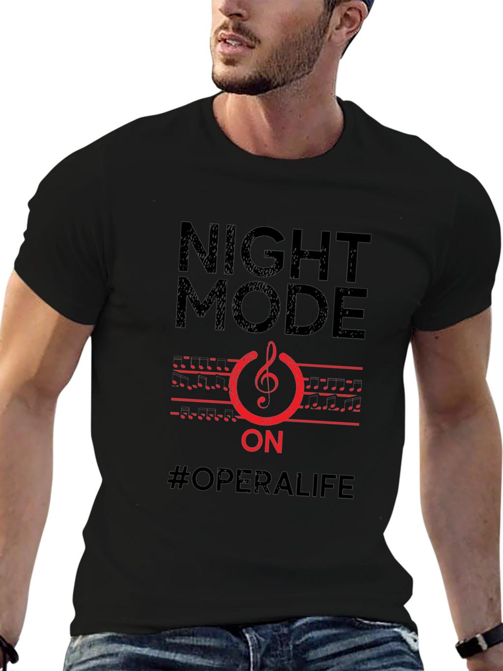 Night Mode On T-Shirt - Opera Life