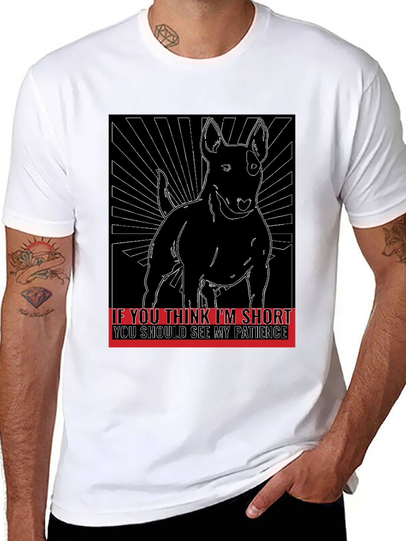 Dog Humor T-Shirt: Short & Patient!