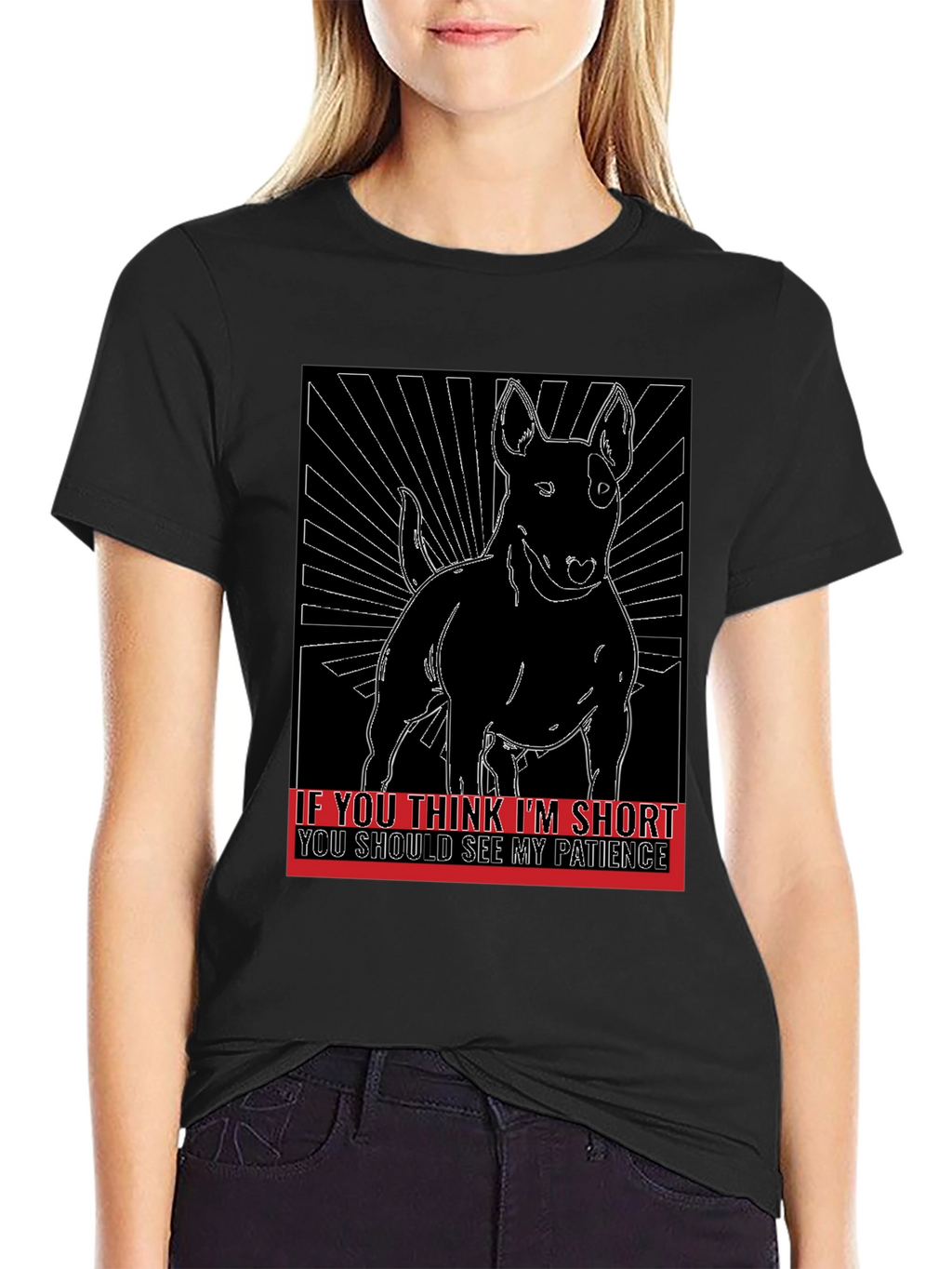 Dog Humor T-Shirt: Short & Patient!