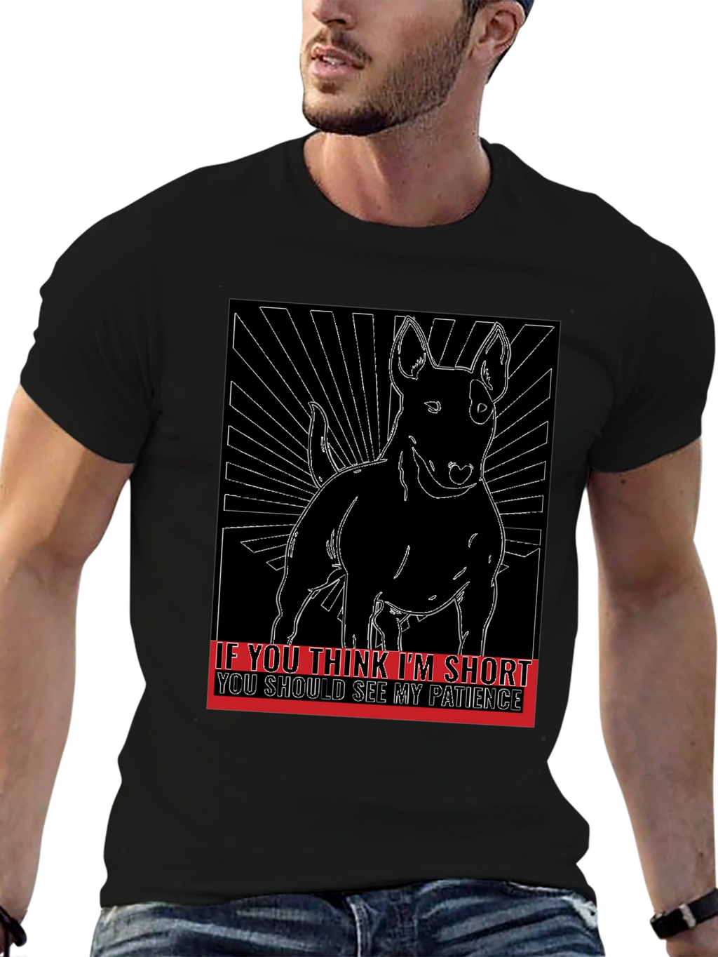 Dog Humor T-Shirt: Short & Patient!