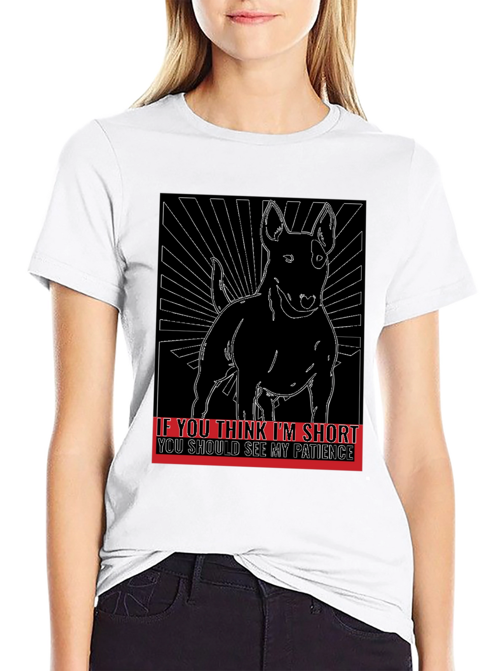 Dog Humor T-Shirt: Short & Patient!