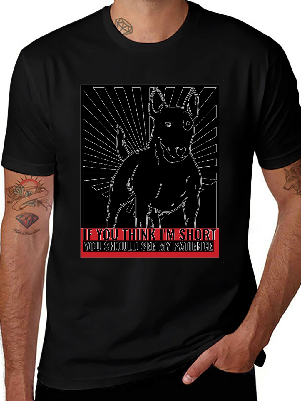 Dog Humor T-Shirt: Short & Patient!